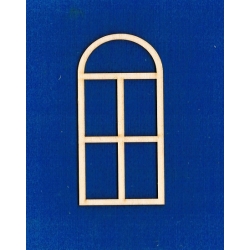SKLEJKA #3mm  Okno 12x6cm,okienko, rama okna , półłuk 12x6 cm  (nr  4)